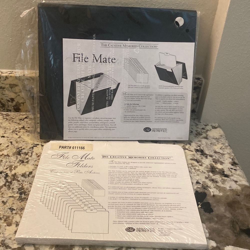 Creative Memories File Mate Folder and file folders